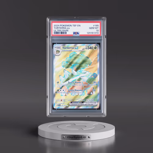 2024 Pokémon Tef EN-Temporal Forces #185 Torterra EX - Holo Ultra Rare (PSA 10 GEM MINT)