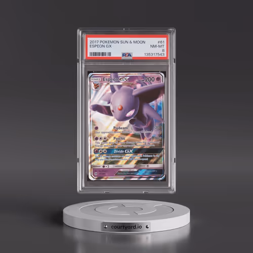 2017 Pokémon Sun & Moon #61 Espeon GX - Holo (PSA 8 NM-MT)