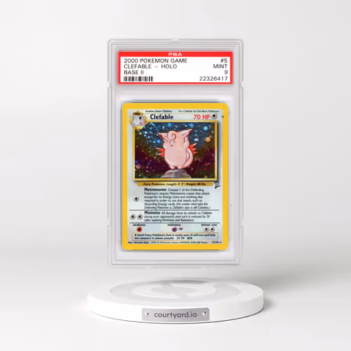 2000 Pokémon Game Base II #5 Clefable - Holo (PSA 9 MINT)