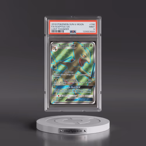 2018 Pokémon Sun & Moon Lost Thunder #196 Sceptile GX - Holo Full Art (PSA 9 MINT)