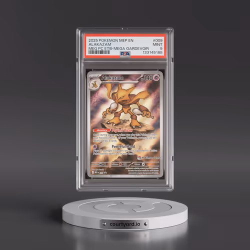 2025 Pokémon Mep EN-Me Black Star Promo #009 Alakazam - Mega Evolution Pokemon Center Elite Trainer