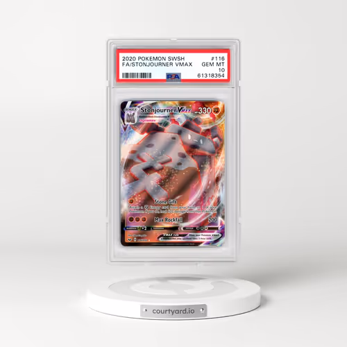2020 Pokémon Sword & Shield #116 Stonjourner Vmax - Full Art (PSA 10 GEM MINT)