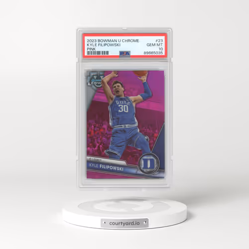 2023 Bowman University Chrome #23 Kyle Filipowski - Pink Refractor (PSA 10 GEM MINT)