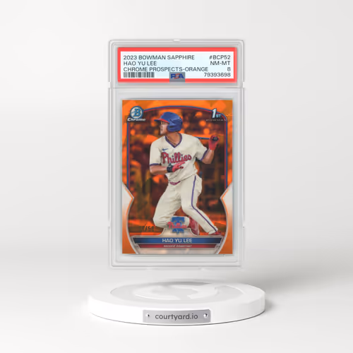 2023 Bowman Sapphire Edition Chrome Prospects #BCP52 Hao YU Lee - Orange (PSA 8 NM-MT)