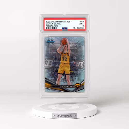 2022 Bowman University Best #50 Caitlin Clark - Refractor (PSA 9 MINT)