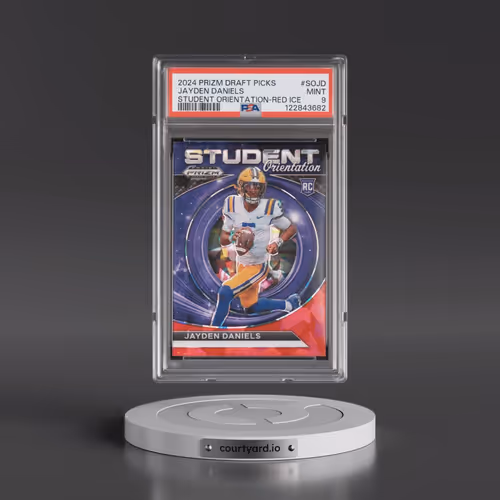 2024 Panini Prizm Draft Picks Student Orientation #SOJD Jayden Daniels - Red Ice (PSA 9 MINT)
