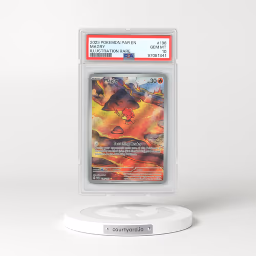 2023 Pokémon Par EN-Paradox Rift #186 Magby - Illustration Rare (PSA 10 GEM MINT)