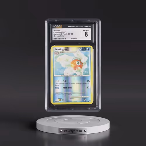 2007 Diamond & Pearl #62/130 Seaking - Reverse Holo (CGC 8 NM-MT)