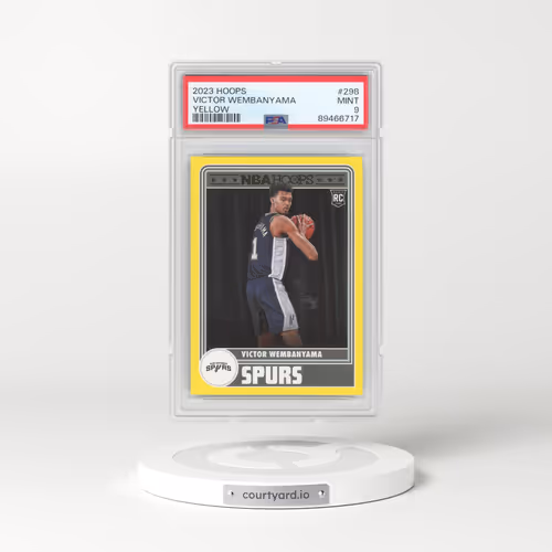 2023 Panini NBA Hoops #298 Victor Wembanyama - Yellow (PSA 9 MINT)