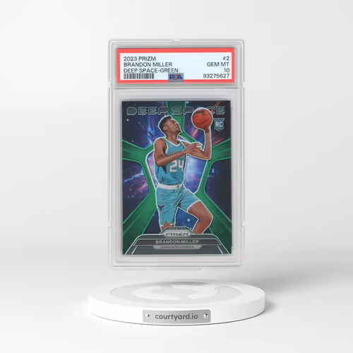 2023 Panini Prizm Deep Space #2 Brandon Miller - Green Prizm (PSA 10 GEM MINT)