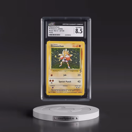 2000 Base Set 2 #8/130 Hitmonchan - Holo (CGC 8.5 NM-MT+)
