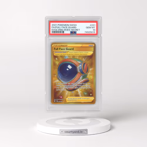 2021 Pokémon Sword & Shield Evolving Skies #231 Full Face Guard - Full Art Secret (PSA 10 GEM MINT)