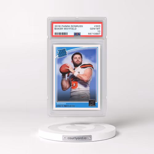 2018 Panini Donruss #303 Baker Mayfield (PSA 10 GEM MINT)