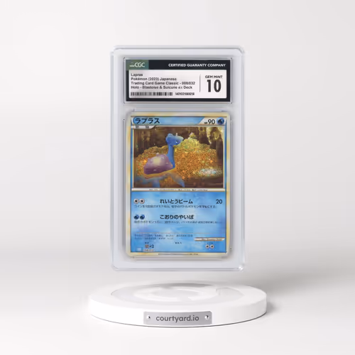 2023 Pokémon Clk-Trading Card Game Classic Blastoise & Suicune EX Deck #008 Lapras (CGC 10 GEM MINT)