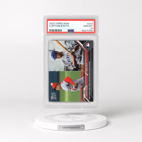 2023 Topps Now #233 Babe Ruth/Shohei Ohtani (PSA 10 GEM MINT)