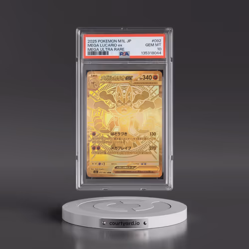 2025 Pokémon M1l-Mega Brave #092 Mega Lucario EX - Holo Mega Ultra Rare (PSA 10 GEM MINT)