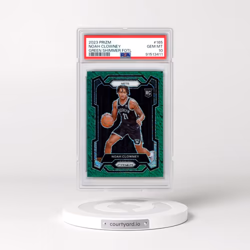 2023 Panini Prizm #165 Noah Clowney - Green Shimmer Fotl (PSA 10 GEM MINT)