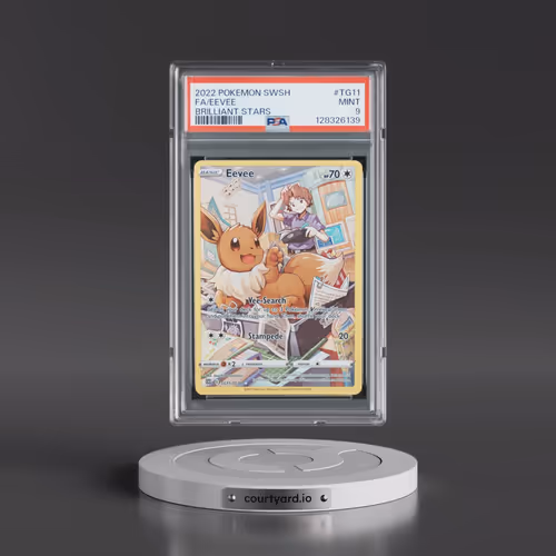 2022 Pokémon Sword & Shield Brilliant Stars #TG11 Eevee - Full Art (PSA 9 MINT)