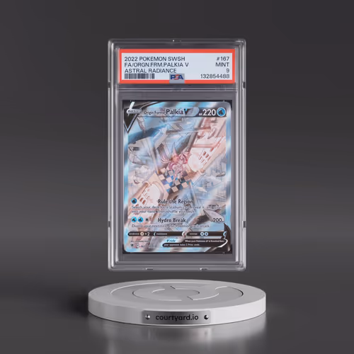 2022 Pokémon Sword & Shield Astral Radiance #167 Origin Forme Palkia V - Holo Full Art (PSA 9 MINT)