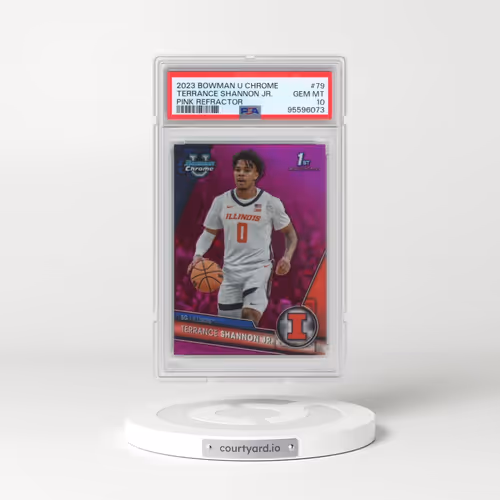 2023 Bowman University Chrome #79 Terrance Shannon Jr. - Pink Refractor (PSA 10 GEM MINT)