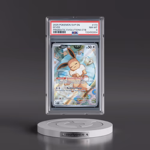 2025 Pokémon Svp EN-SV Black Star Promo #173 Eevee - Prismatic Evolutions Elite Trainer Box (PSA 8 N