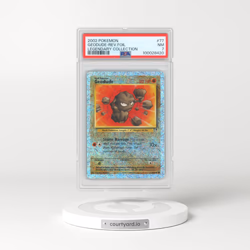 2002 Pokémon Legendary Collection #77 Geodude - Reverse Foil (PSA 7 NM)