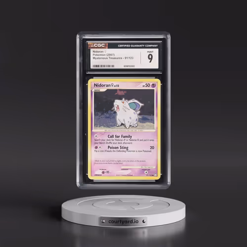 2007 Mysterious Treasures #91/123 Nidoran â?? (CGC 9 MINT)