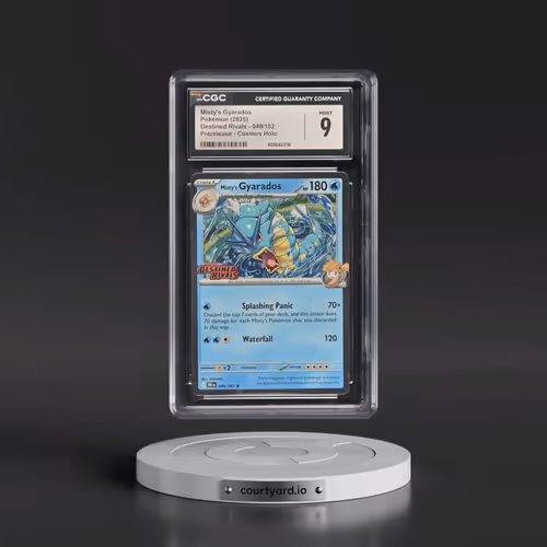 2025 Destined Rivals - DRI EN #049/182 Misty's Gyarados - Prerelease (Cosmos Holo) (CGC 9 MINT)