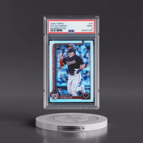 2025 Topps #74 Dylan Crews - Rainbow Foil (PSA 9 MINT)