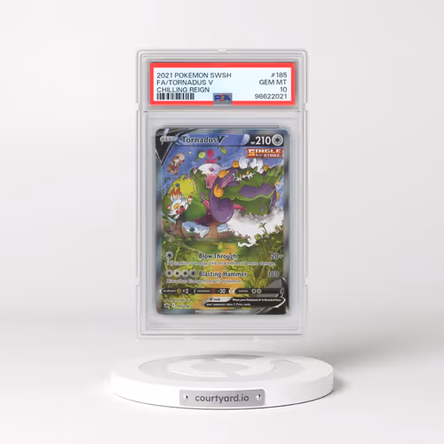 2021 Pokémon Sword & Shield Chilling Reign #185 Tornadus V - Holo Full Art (PSA 10 GEM MINT)