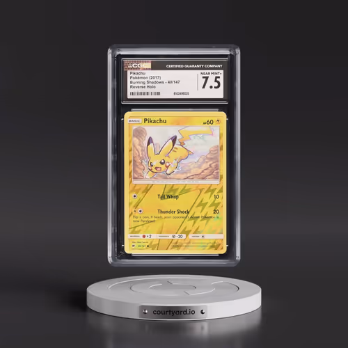 2017 Burning Shadows #40/147 Pikachu - Reverse Holo (CGC 7.5 NM+)