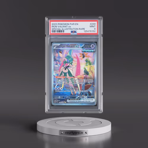 2023 Pokémon Par EN-Paradox Rift #249 Iron Valiant EX - Holo Special Illustration Rare (PSA 9 MINT)