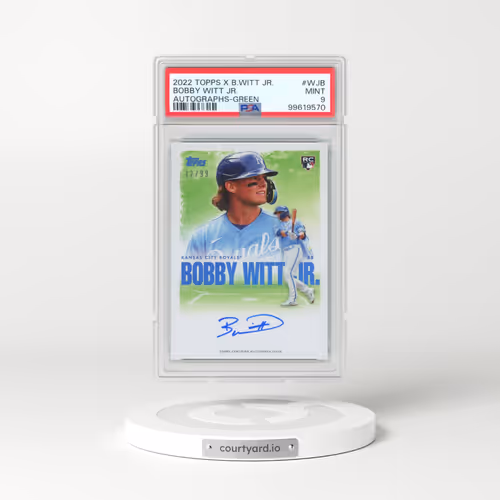 2022 Topps X Bobby Witt Jr. Crown Collection Autographs #WJB Bobby Witt Jr. - Green (PSA 9 MINT)