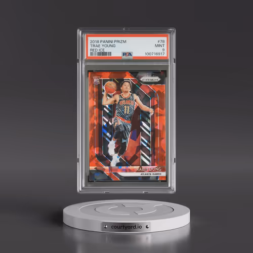 2018 Panini Prizm #78 Trae Young - Red Ice (PSA 9 MINT)