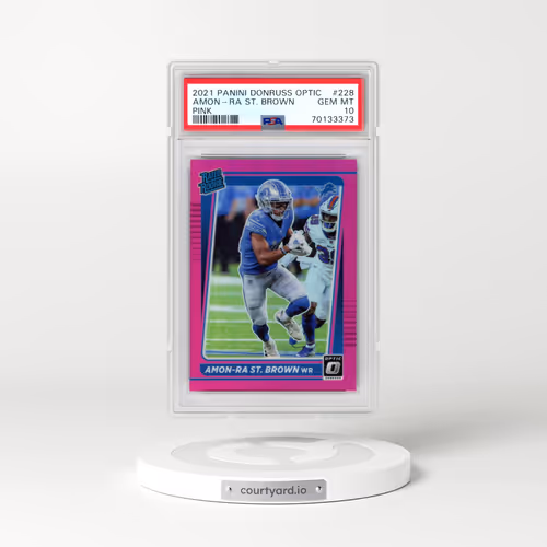 2021 Panini Donruss Optic #228 Amon-RA St. Brown - Pink (PSA 10 GEM MINT)