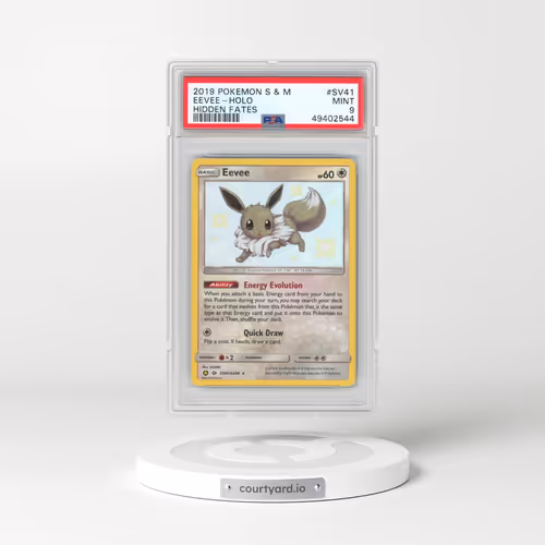 2019 Pokémon Sun & Moon Hidden Fates #SV41 Eevee - Holo (PSA 9 MINT)