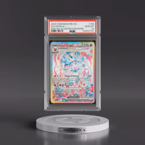 2025 Pokémon Pre EN-Prismatic Evolutions #156 Sylveon EX - Holo Special Illustration Rare (PSA 10 GE