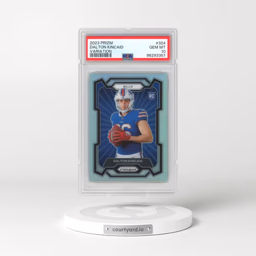 2023 Panini Prizm #324 Dalton Kincaid - Variation (PSA 10 GEM MINT)