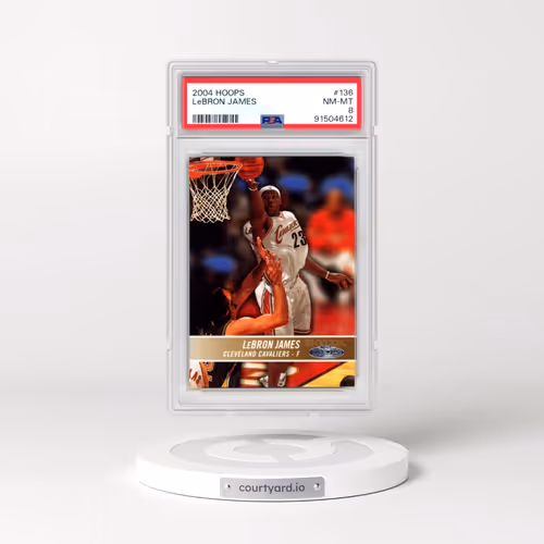 2004 Hoops #136 LeBron James (PSA 8 NM-MT)