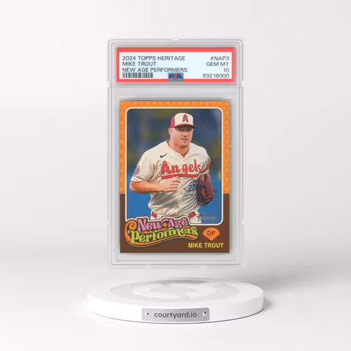 2024 Topps Heritage New Age Performers #NAP3 Mike Trout (PSA 10 GEM MINT)