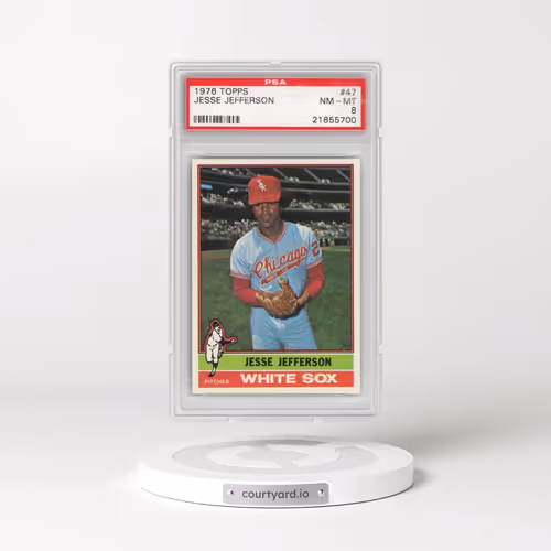 1976 Topps #47 Jesse Jefferson (PSA 8 NM-MT)