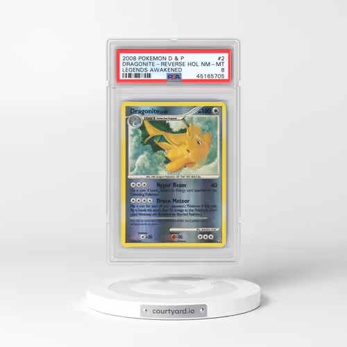 2008 Pokémon Diamond & Pearl Legends Awakened #2 Dragonite - Reverse Foil (PSA 8 NM-MT)