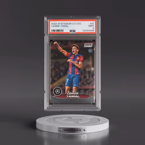 2023-24 Topps Stadium Club Chrome UEFA Club Competitions #27 Lamine Yamal (PSA 9 MINT)