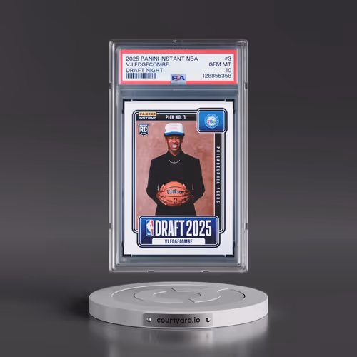 2025 Panini Instant NBA Draft Night #3 VJ Edgecombe (PSA 10 GEM MINT)