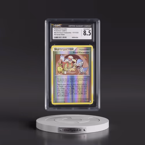 2007 Mysterious Treasures #111/123 Fossil Excavator - Reverse Holo (CGC 8.5 NM-MT+)