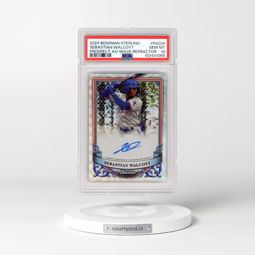 2024 Bowman Sterling Prospect Autographs #PASW Sebastian Walcott - Wave Refractor (PSA 10 GEM MINT)