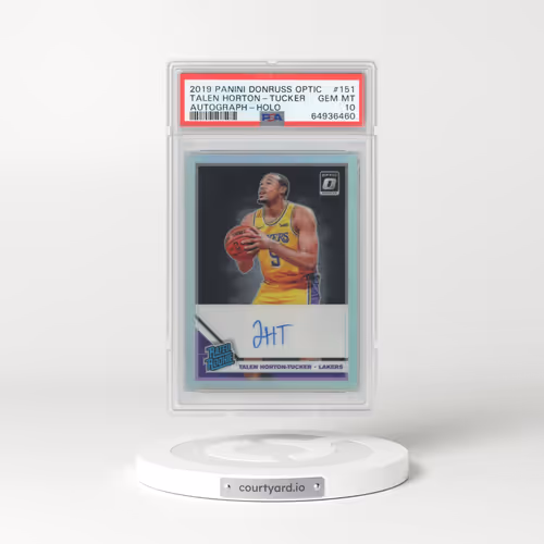 2019 Panini Donruss Optic #151 Talen Horton-Tucker - Autograph-Holo (PSA 10 GEM MINT)