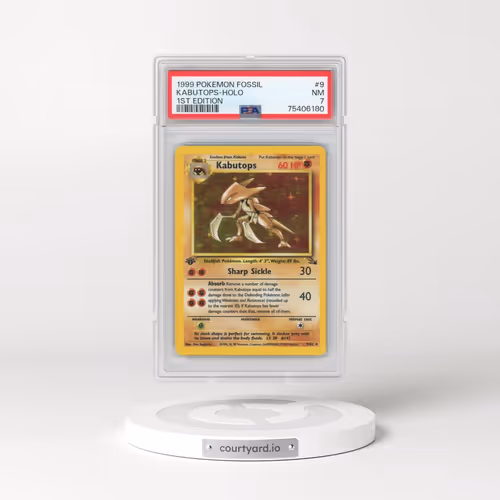 1999 Pokémon Fossil #9 Kabutops - 1st Edition Holo (PSA 7 NM)