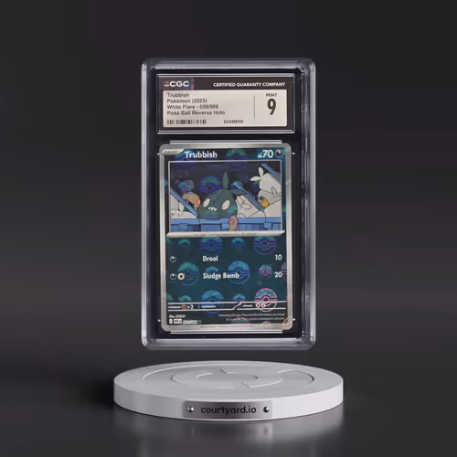 2025 White Flare - WHT EN #059/086 Trubbish - Reverse Holo Poké Ball (CGC 9 MINT)