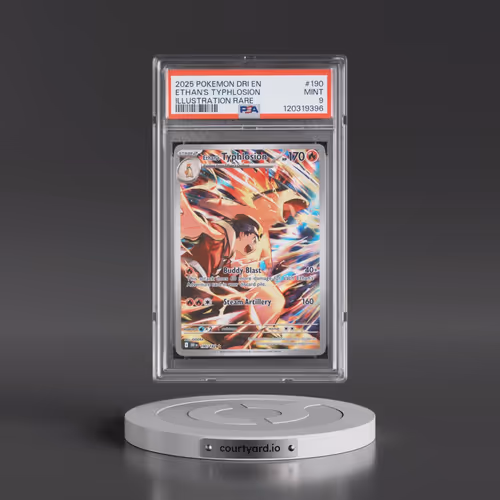 2025 Pokémon Dri EN-Destined Rivals #190 Ethan's Typhlosion - Illustration Rare (PSA 9 MINT)